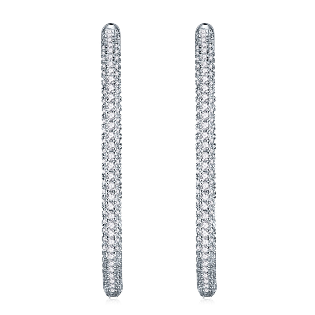 Monardas "Celestial" Moissanite Hoop Earrings - 925 Sterling Silver