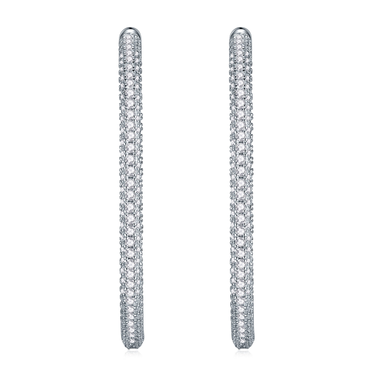 Monardas "Celestial" Moissanite Hoop Earrings - 925 Sterling Silver