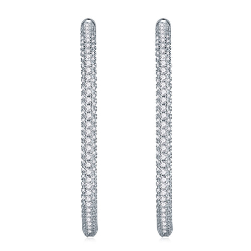 Monardas "Celestial" Moissanite Hoop Earrings - 925 Sterling Silver