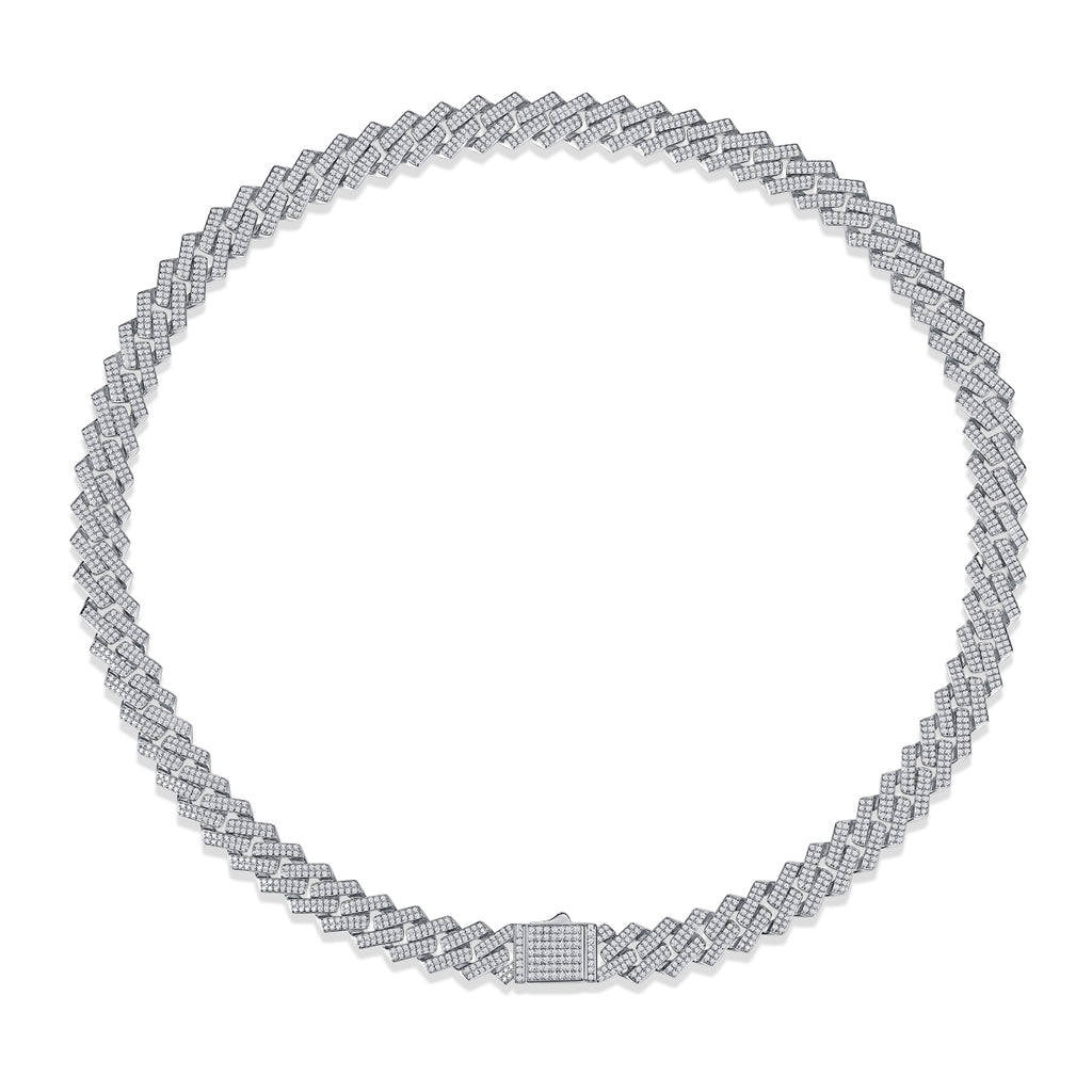 Monardas 'Sparkle' Moissanite Tennis Necklace (925 Silver)"