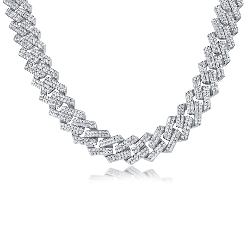 Monardas 'Sparkle' Moissanite Tennis Necklace (925 Silver)"