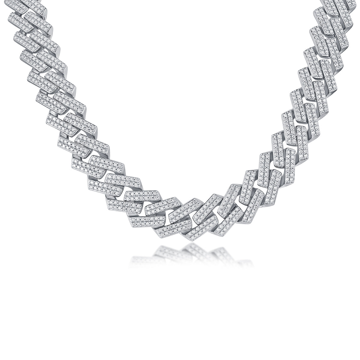 Monardas 'Sparkle' Moissanite Tennis Necklace (925 Silver)"